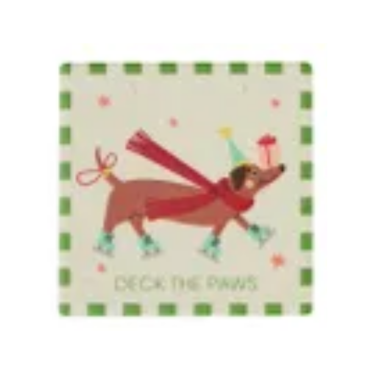 Ceramic Coaster Holiday Dogs 10cm Assorted - Christmas Decorations Brisbane