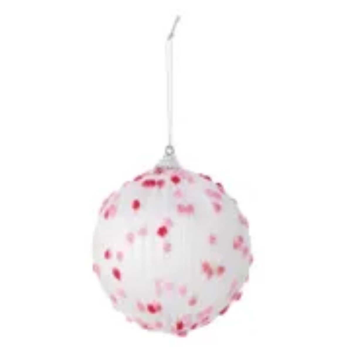 Floss Bauble Foam Red Pink White Assorted 10cm - Christmas Decorations Brisbane