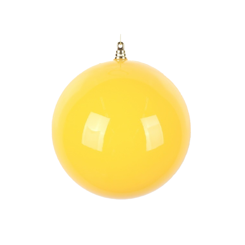 Bauble High Gloss Yellow 150mm - Christmas Decorations Brisbane