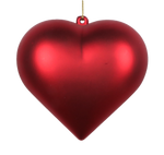 Bauble Heart Matte Red 14cm - Christmas Decorations Brisbane