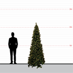 Tree Slimline Pre-Lit 2.2m - Christmas Decorations Brisbane