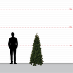 Tree Slimline 1.7m - Christmas Decorations Brisbane