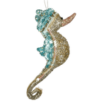 Seahorse Shimmer Hanging Mint 23cm - Christmas Decorations Brisbane
