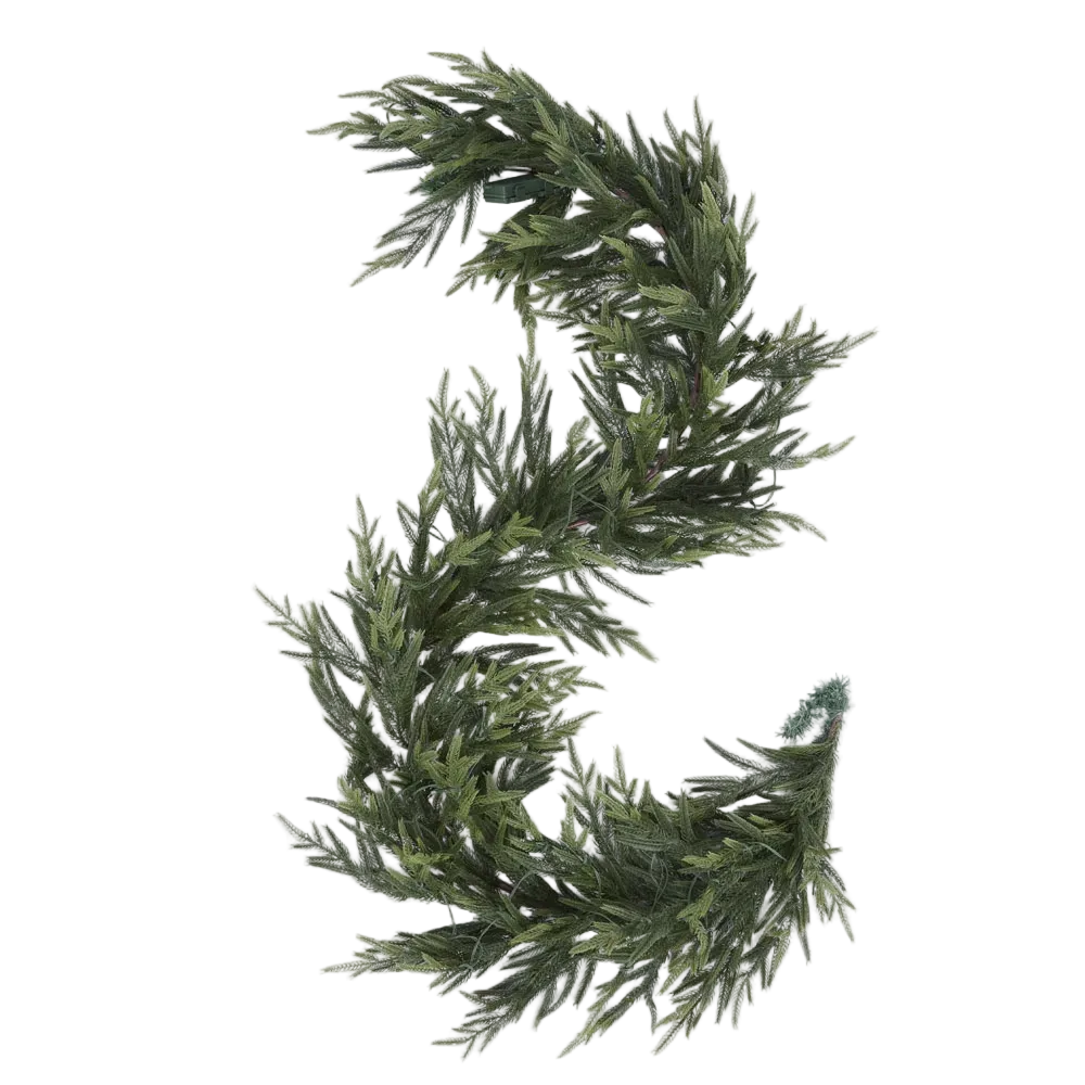 Pine Needle Garland Pre-Lit 180cm - Christmas Decorations Brisbane