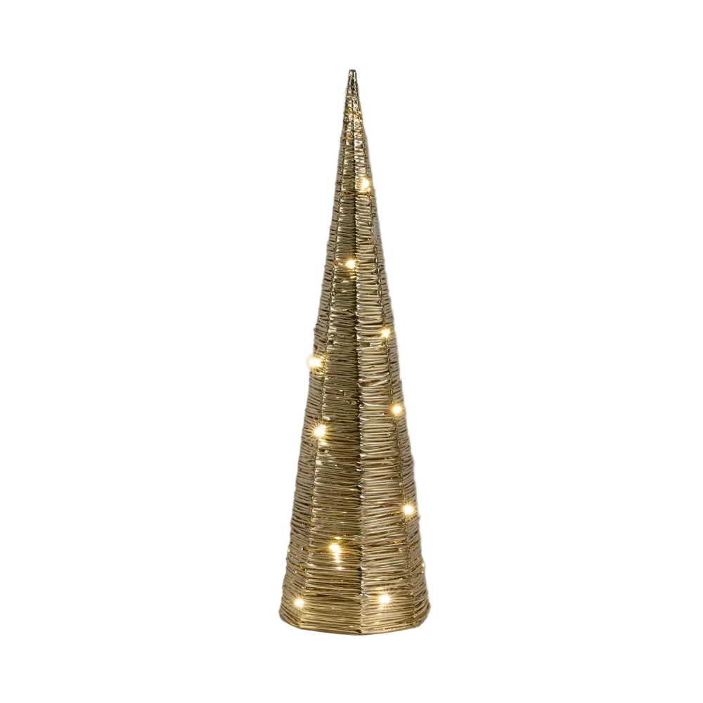 Cone Tree Gold LED Small 50cm - Christmas Decorations Brisbane