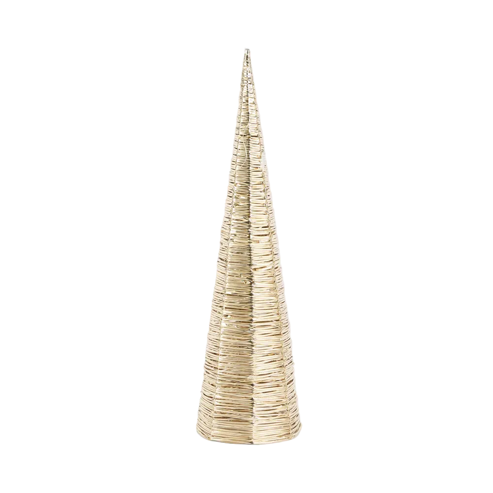 Cone Tree Gold LED Large 60cm - Christmas Decorations Brisbane