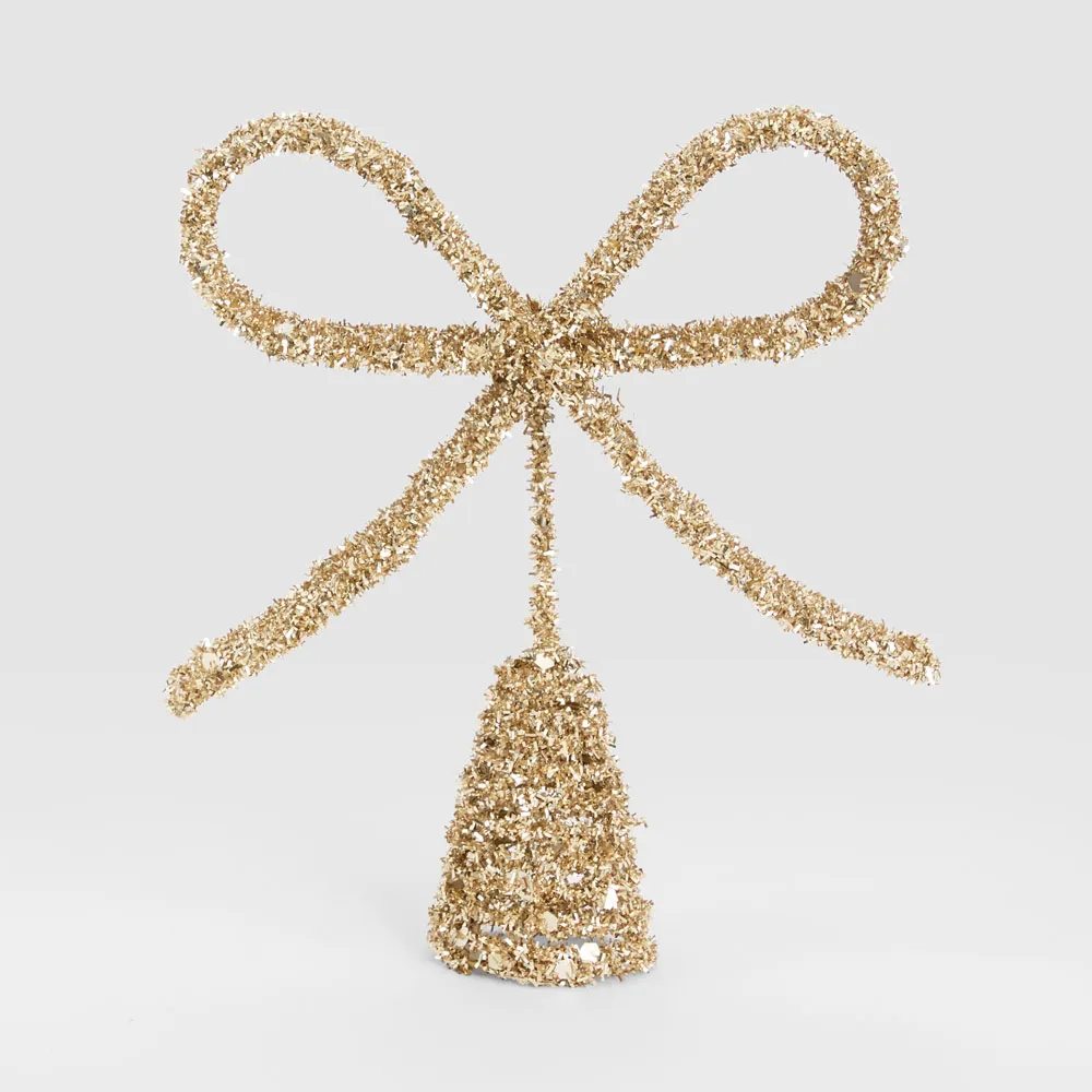 Tree Topper Bow Gold 34cm