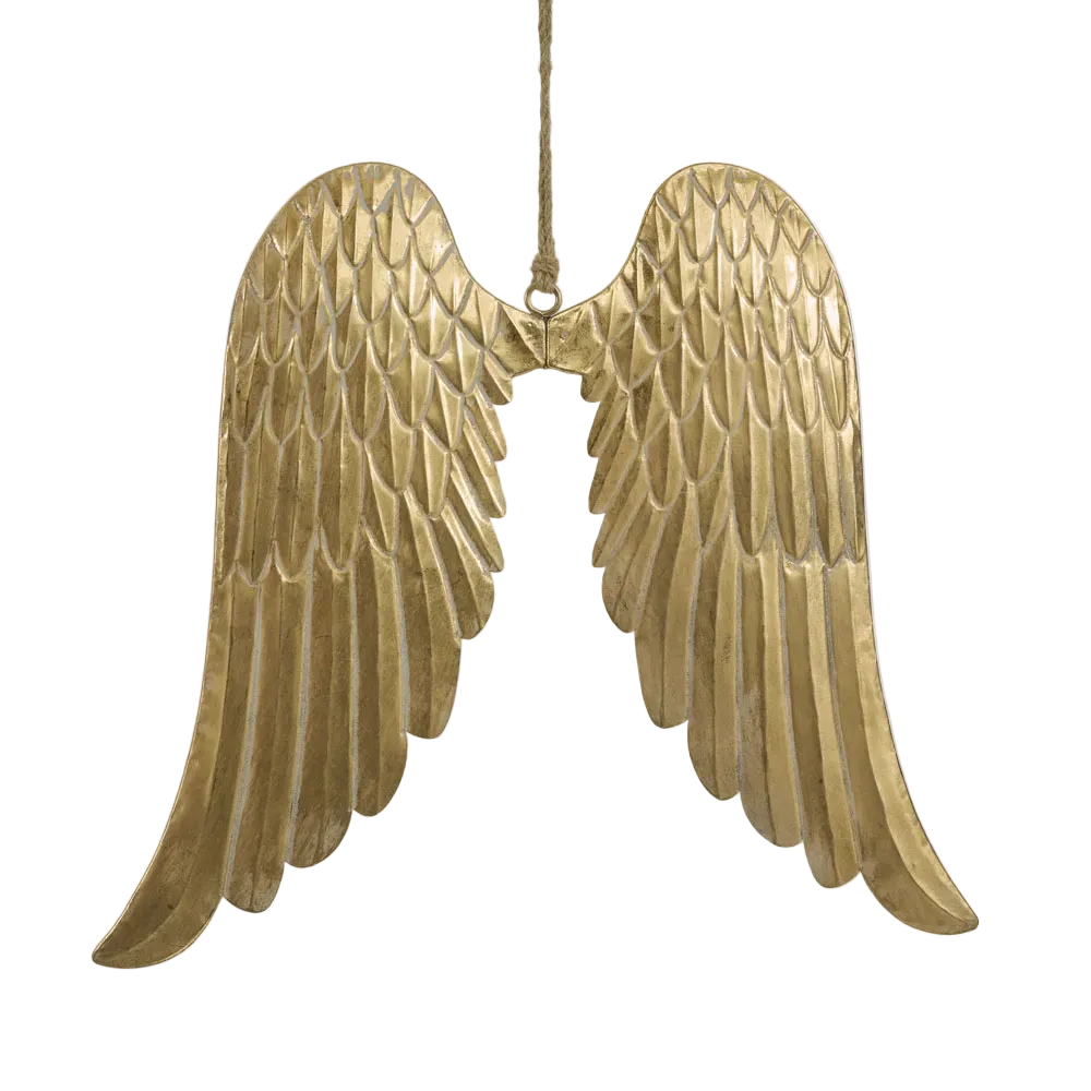 Angel Wings Gold Hanging Large 96cm - Christmas Decorations Brisbane