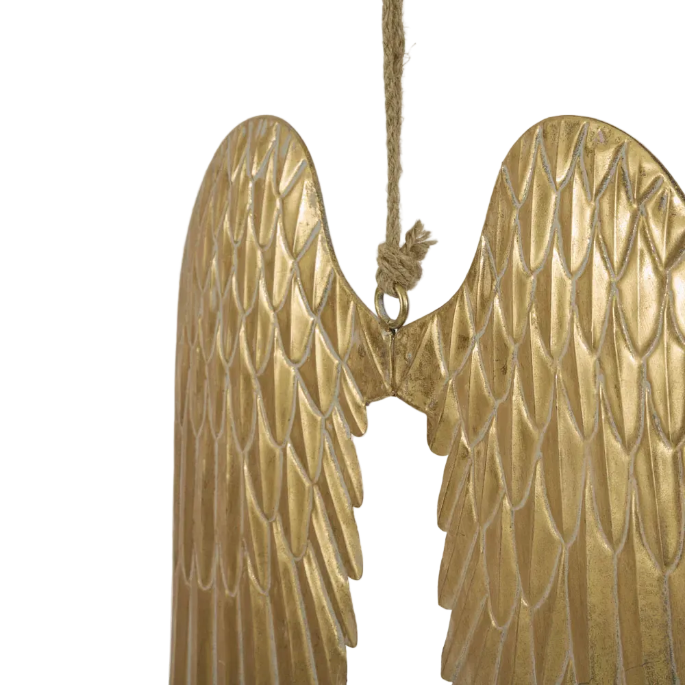 Angel Wings Gold Hanging Small 57cm - Christmas Decorations Brisbane