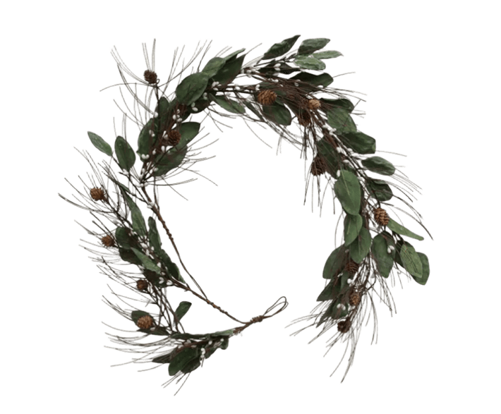 Garland White Berry Pinecone 140cm - Christmas Decorations Brisbane