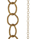 Golden Glittered Chain Garland 1.5m - Christmas Decorations Brisbane