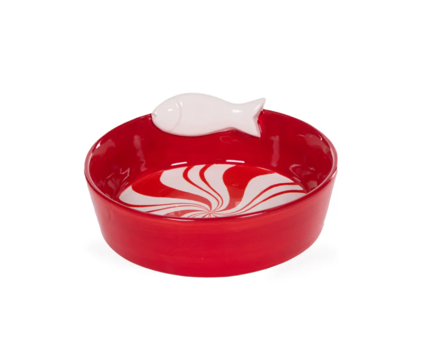 Cat bowl peppermint swirl
