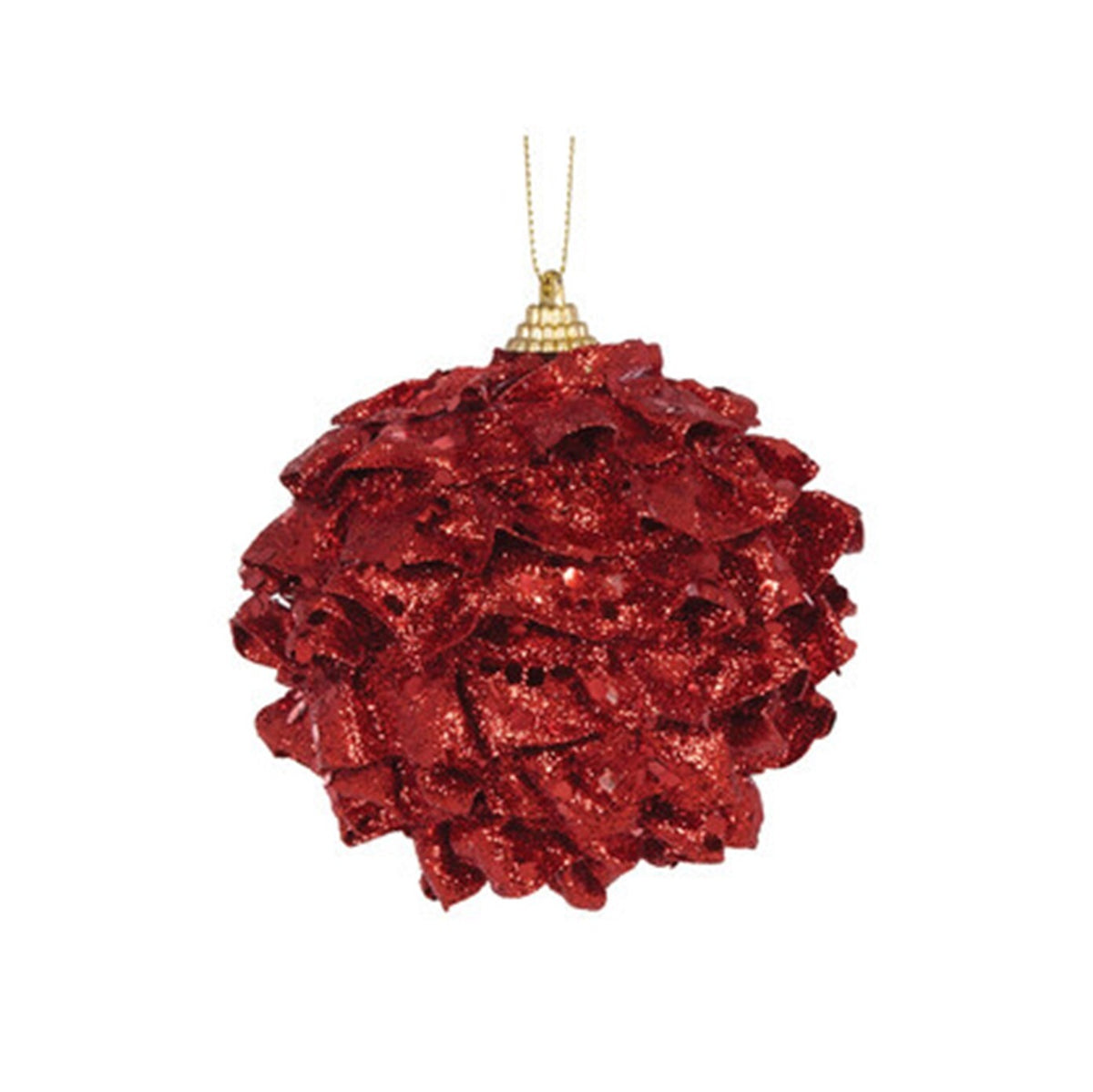 Red ruffle bauble 