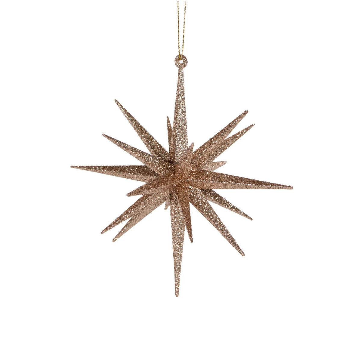 Champagne Orbit Star Hanging 15cm - Christmas Decorations Brisbane