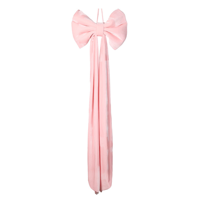 Bow Long Tail Pink 90cm - Christmas Decorations Brisbane