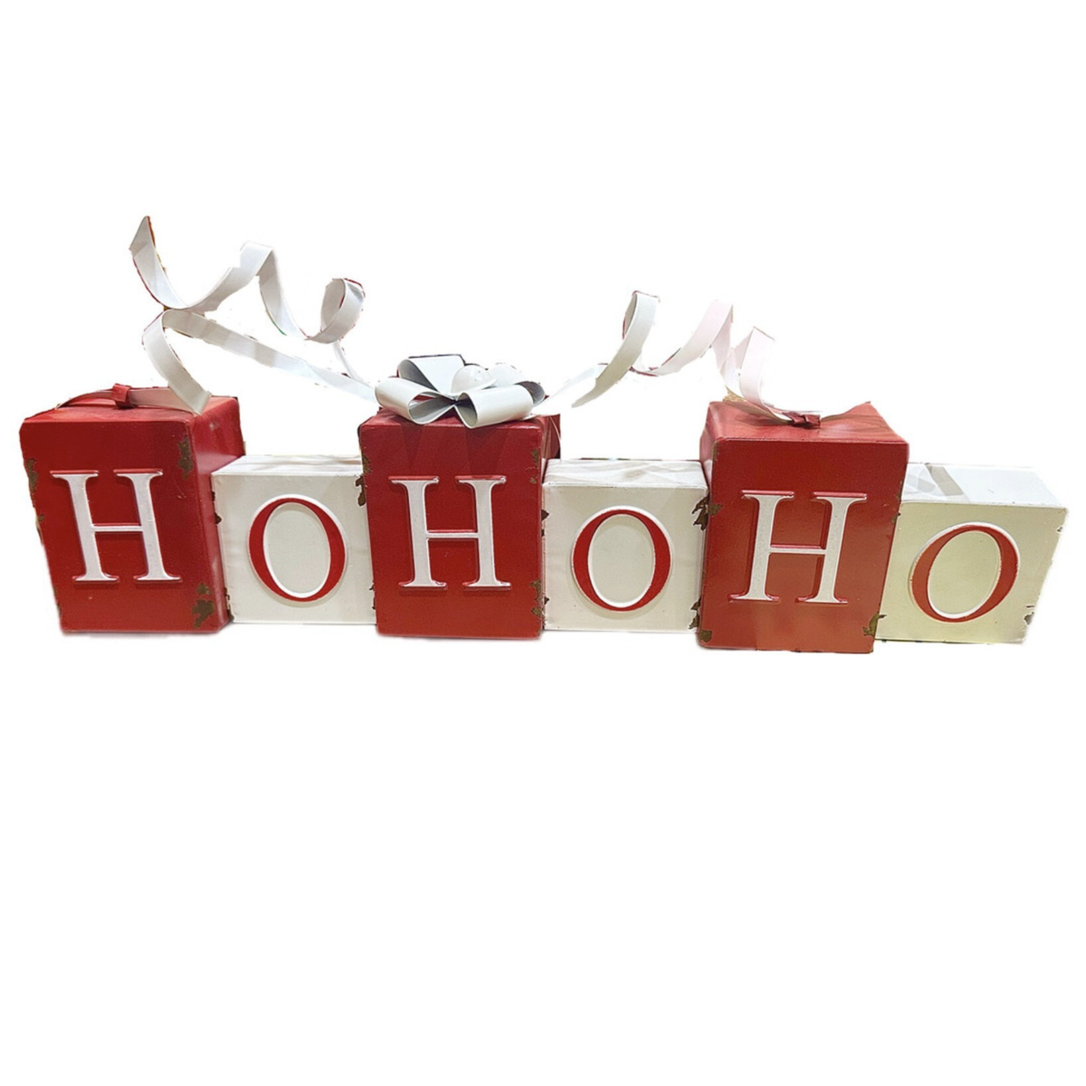 HoHoHo Tin Set 40cm - Christmas Decorations Brisbane