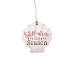 Ornament Hanging Shell-Abrate 8cm - Christmas Decorations Brisbane