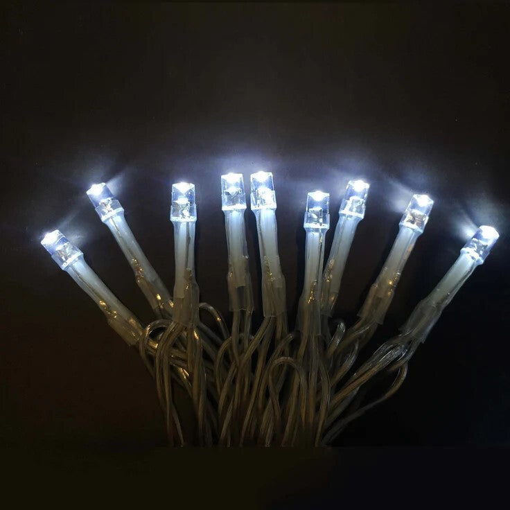 Light Battery-Operated Clear Cable Cool White 32m - Christmas Decorations Brisbane