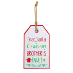 Metal Hanging Sign (Brother) 50cm - Christmas Decorations Brisbane