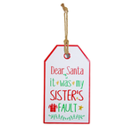 Metal Hanging Sign (Sister) 50cm - Christmas Decorations Brisbane