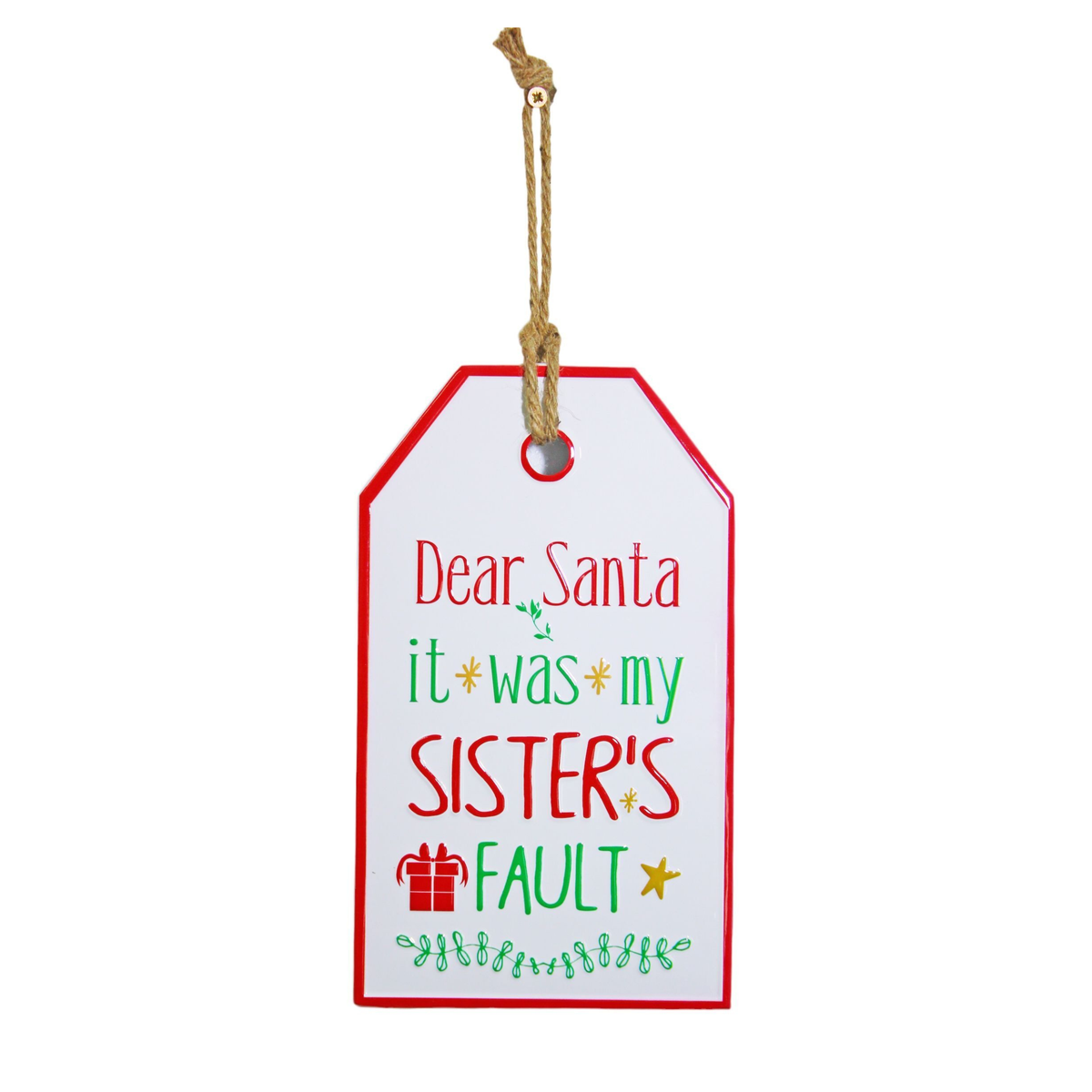 Metal Hanging Sign (Sister) 50cm - Christmas Decorations Brisbane