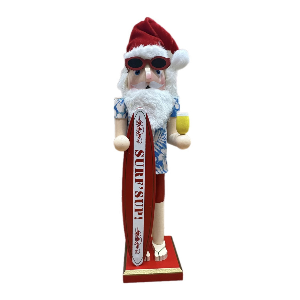 Nutcracker Aussie Santa with Surfboard 38cm