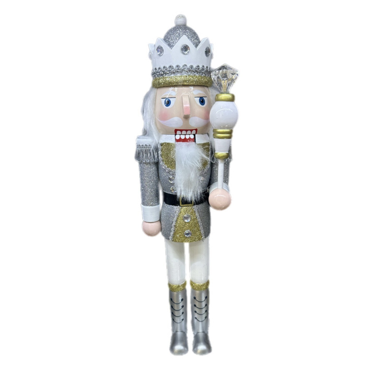 Nutcracker Silver and Gold 38cm - Christmas Decorations Brisbane
