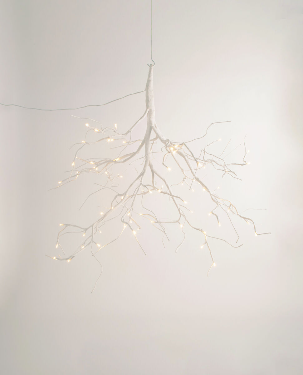 Spruce Branch Chandelier White 90cm - Christmas Decorations Brisbane