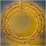 Gold light-up wreath 116cm