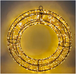Light-up gold wreath