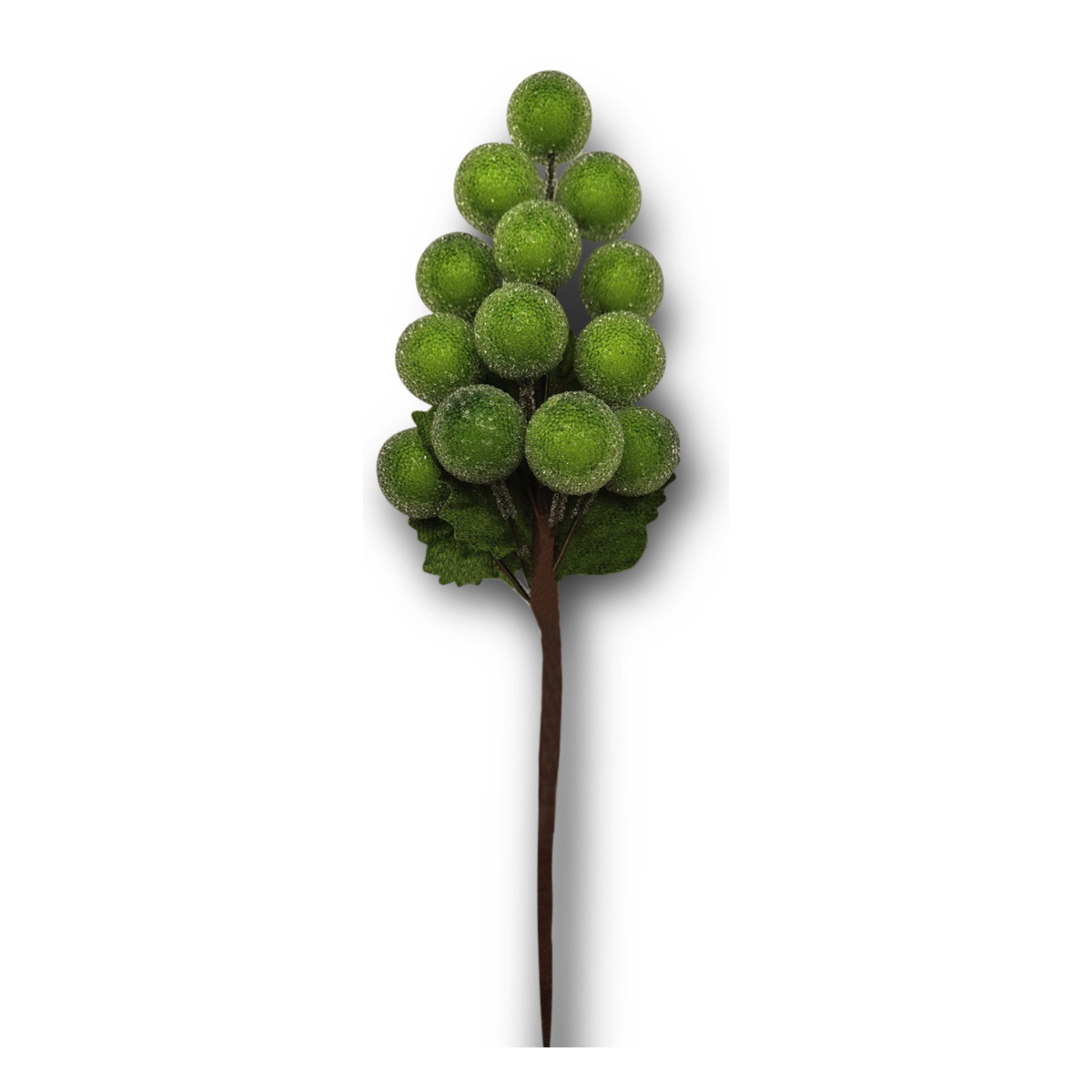Pick Berry Bunch Frosted Green 15cm - Christmas Decorations Brisbane