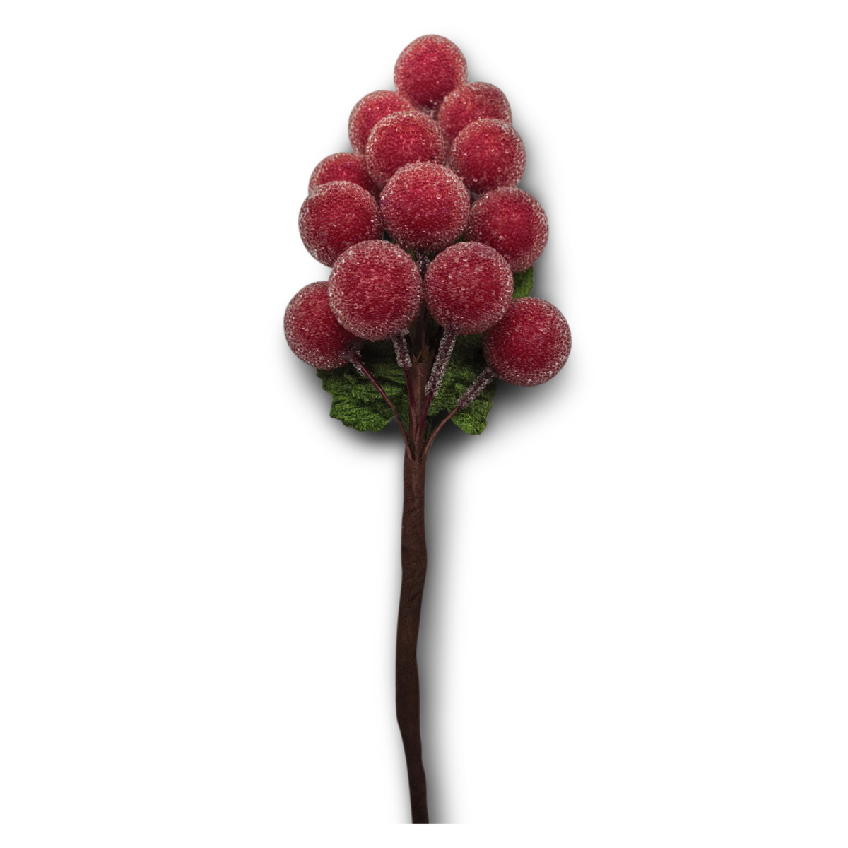 Pick Berry Bunch Frosted Red 15cm - Christmas Decorations Brisbane