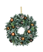 Wreath Natural Pre-Lit 75cm - Christmas Decorations Brisbane