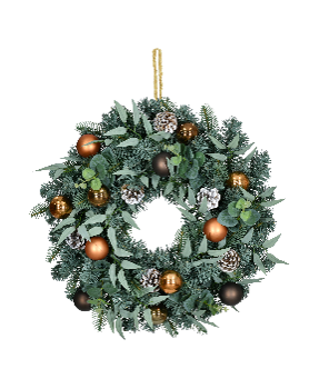 Wreath Natural Pre-Lit 75cm - Christmas Decorations Brisbane