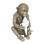 Monkey Gold w/ Shell Trumpet 21cm - Christmas Decorations Brisbane