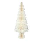 Decorative tabletop tree with a wavy pattern made from off-white paper