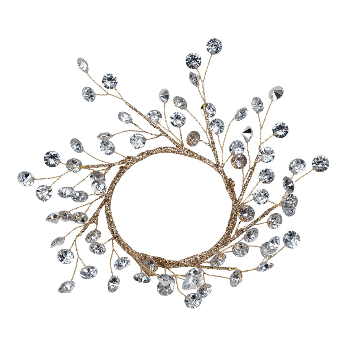Champagne Candle Ring with Jewels 9cm