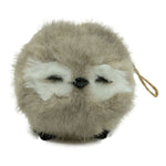 Grey Sleeping Owl Hanging 8cm - Christmas Decorations Brisbane