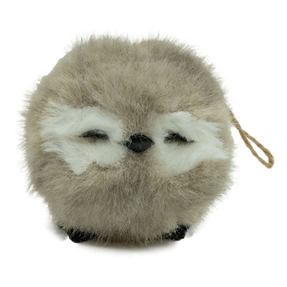 Grey Sleeping Owl Hanging 8cm - Christmas Decorations Brisbane