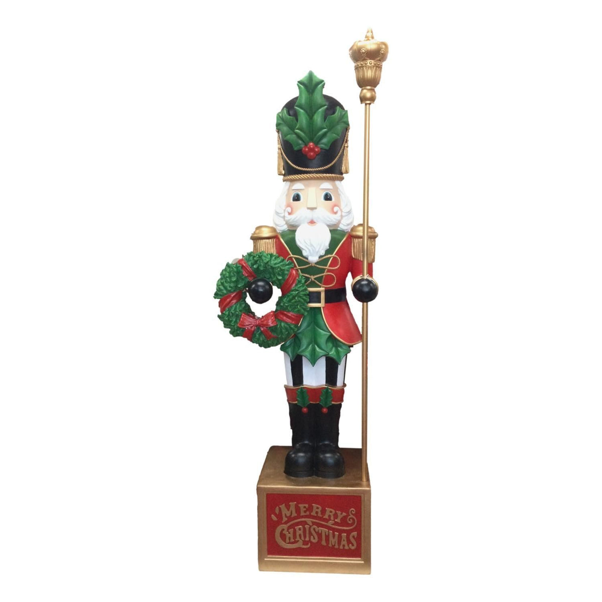 Traditional Nutcracker with Wreath 180cm
