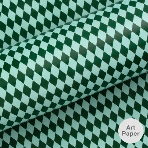 Paper Diamonds Green & Teal 2.5m