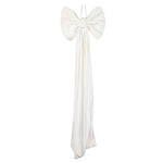 Bow Long Tail White 90cm - Christmas Decorations Brisbane
