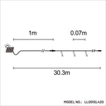 Light Solar Green Cable Cool White 30m - Christmas Decorations Brisbane