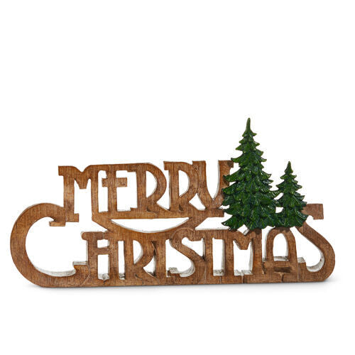 Merry Christmas Forest Sign 30cm - Christmas Decorations Brisbane