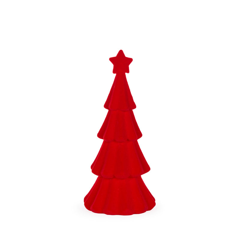 Tree Flocked Red 30cm