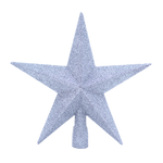 Tree Topper Star Glitter Silver 20cm - Christmas Decorations Brisbane